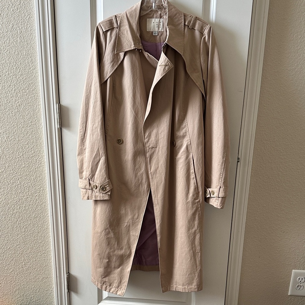 A New Day Beige Trench Coat Small